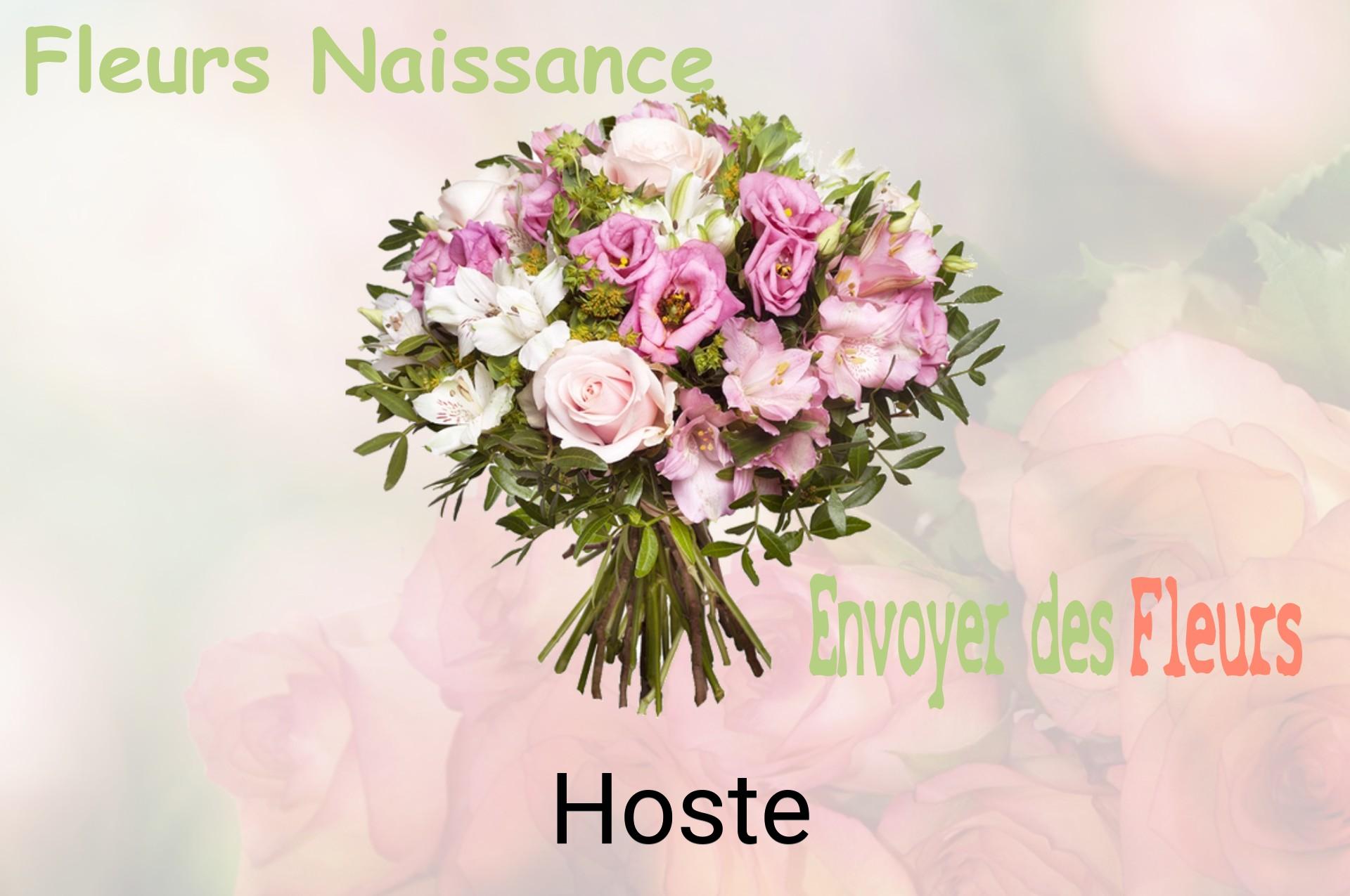 Bouquet de fleurs de naissance livré à Hoste
